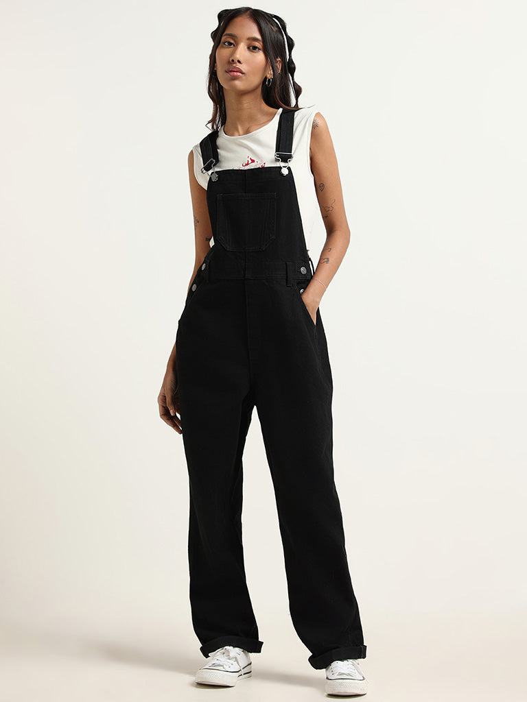 Nuon Black Denim Jumpsuit