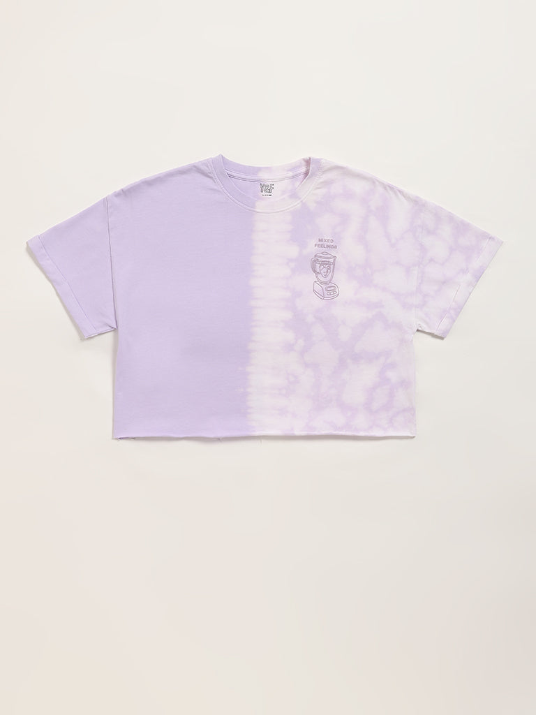 Y&F Kids Lavender Crop T-Shirt