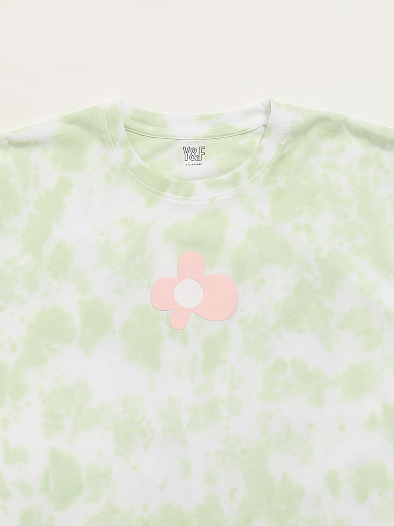 Y&F Kids Green Tie-Dye T-Shirt