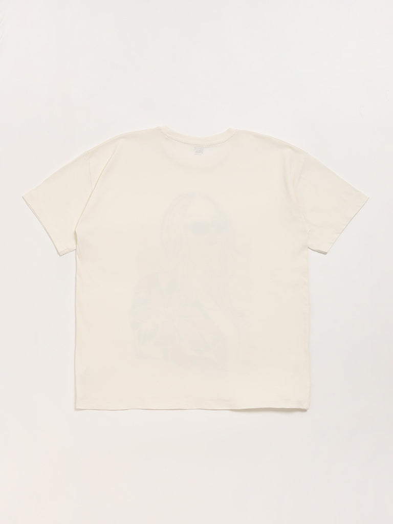 Y&F Kids Cream Printed T-Shirt