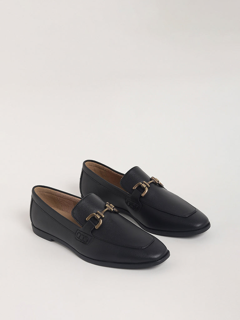 LUNA BLU Black Loafers