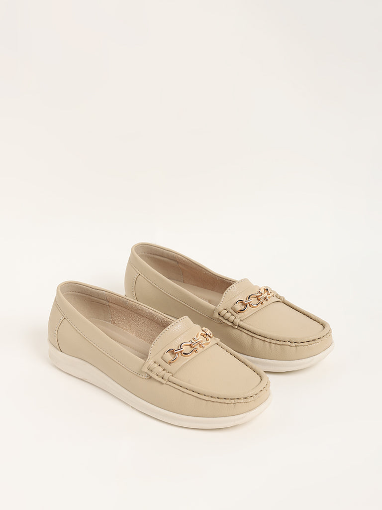 LUNA BLU Beige Loafers