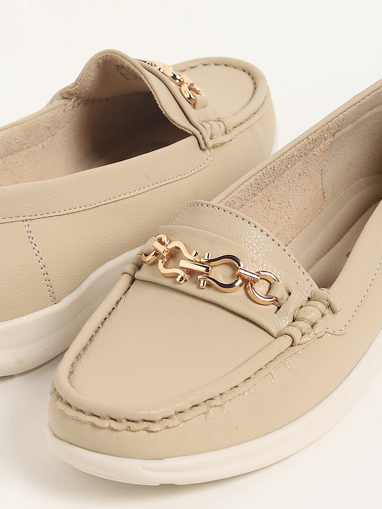 LUNA BLU Beige Loafers