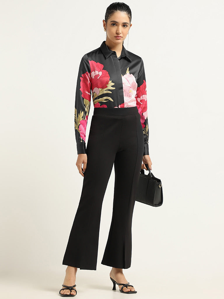 Wardrobe Black Floral Shirt