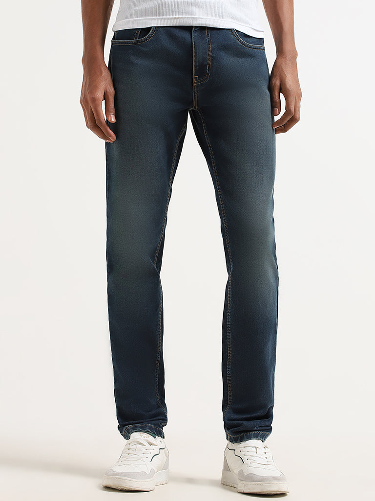 Nuon Blue Straight - Fit Mid - Rise Jeans