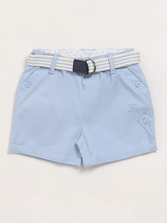 HOP Baby Blue Shorts with Belt