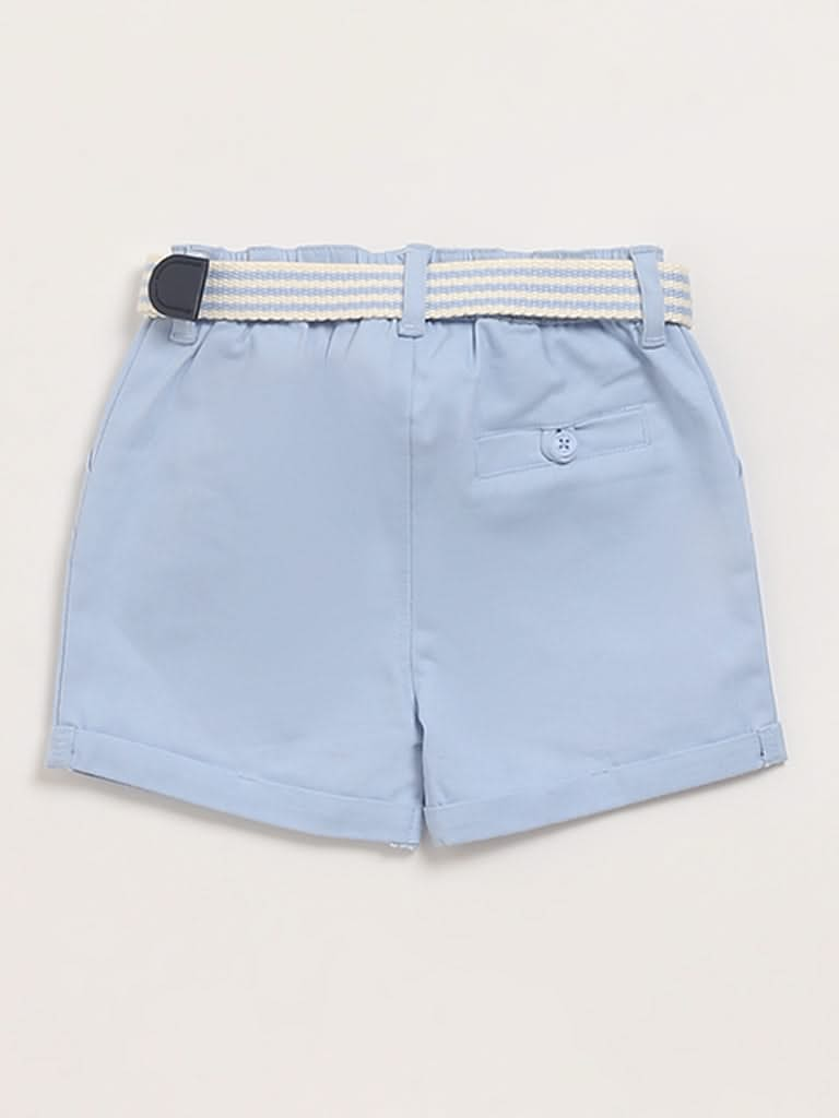 HOP Baby Blue Shorts with Belt