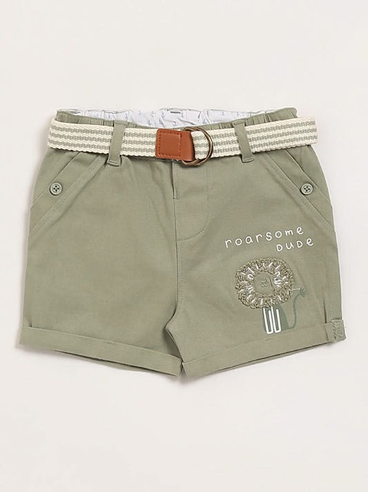 HOP Baby Sage Shorts with Belt