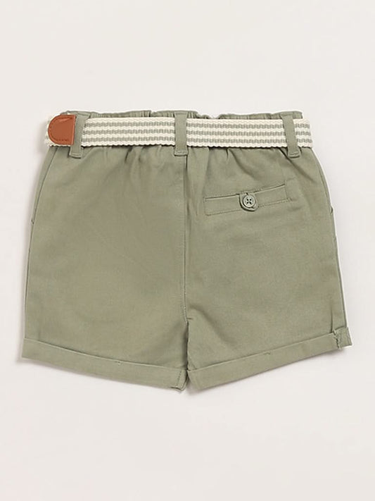 HOP Baby Sage Shorts with Belt