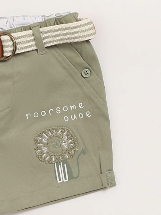 HOP Baby Sage Shorts with Belt