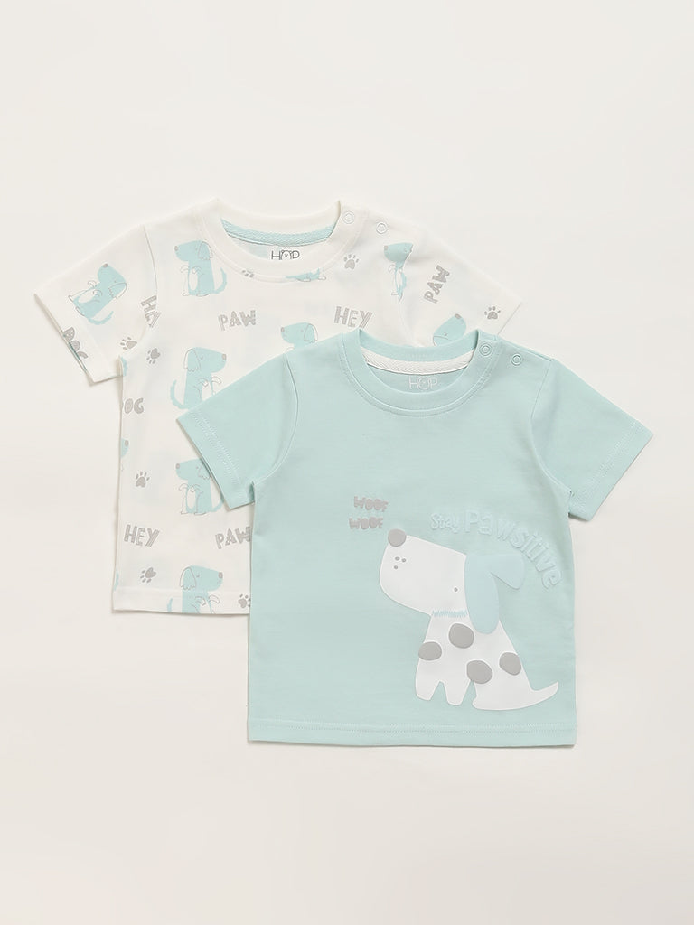 HOP Baby Multicolour T-Shirt - Pack of 2