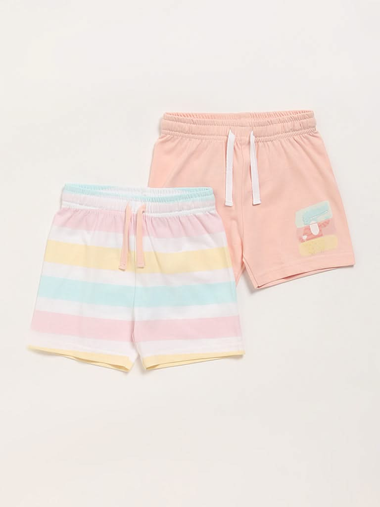 HOP Baby Multicolour Shorts - Pack of 2