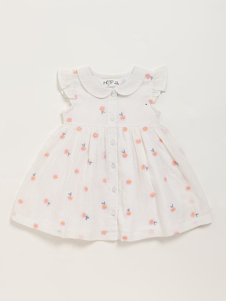 HOP Baby White Floral Dress