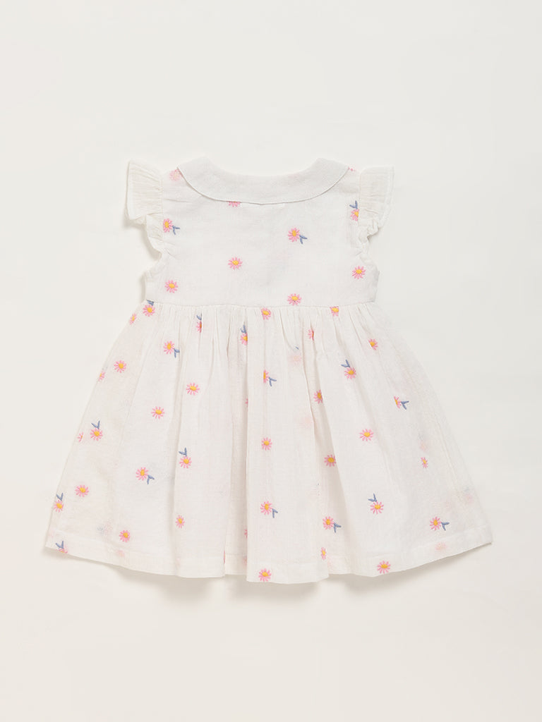 HOP Baby White Floral Dress