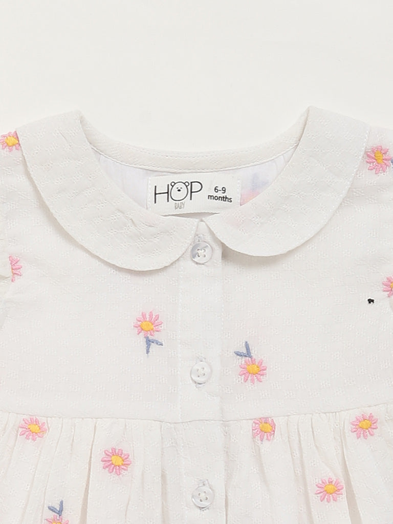 HOP Baby White Floral Dress