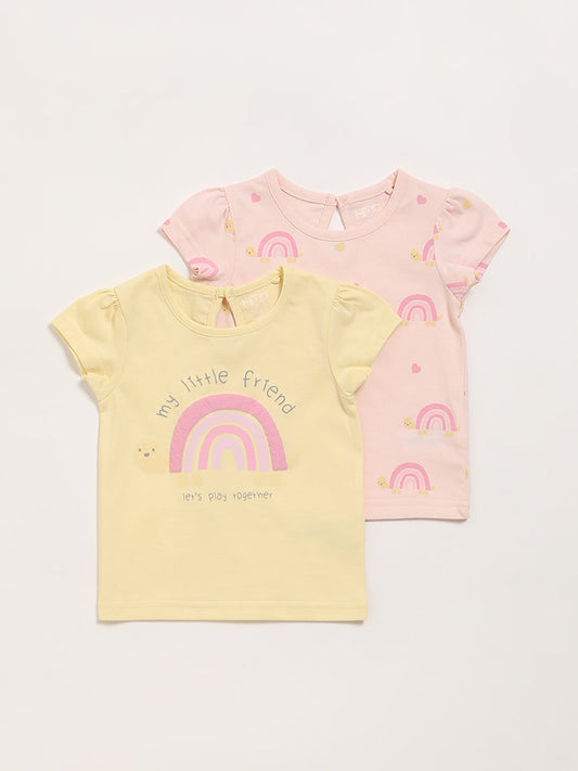 HOP Baby Multicolour T-Shirt - Pack of 2