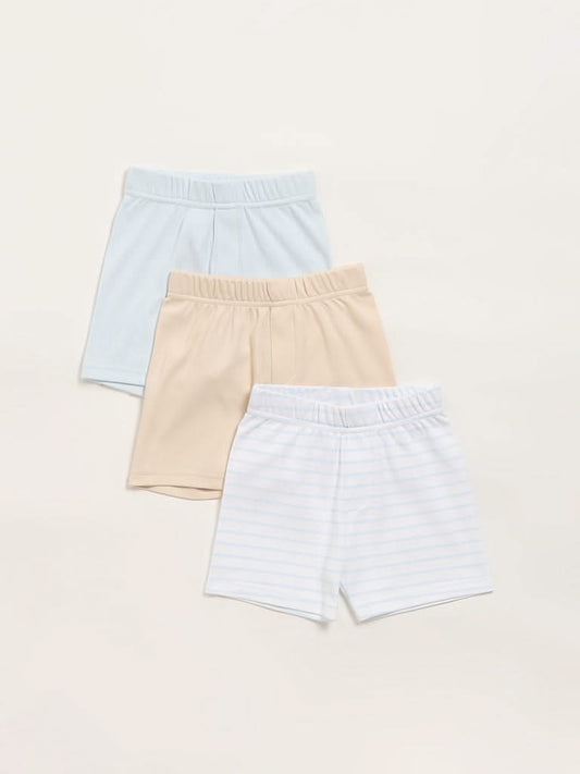 HOP Baby Multicolor Shorts - Pack of 3