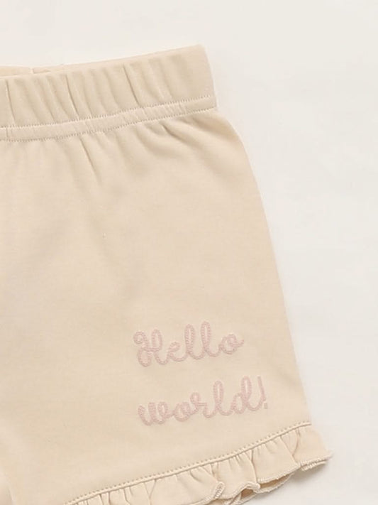 HOP Baby Off-White Shorts - Pack of 3