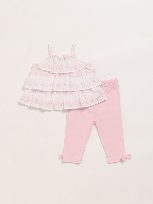 HOP Baby Pink Top & Leggings Set