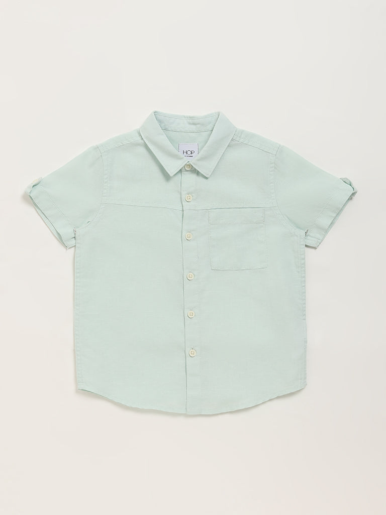 HOP Kids Plain Green Shirt