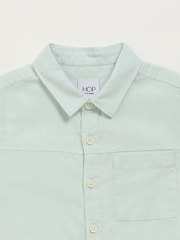 HOP Kids Plain Green Shirt