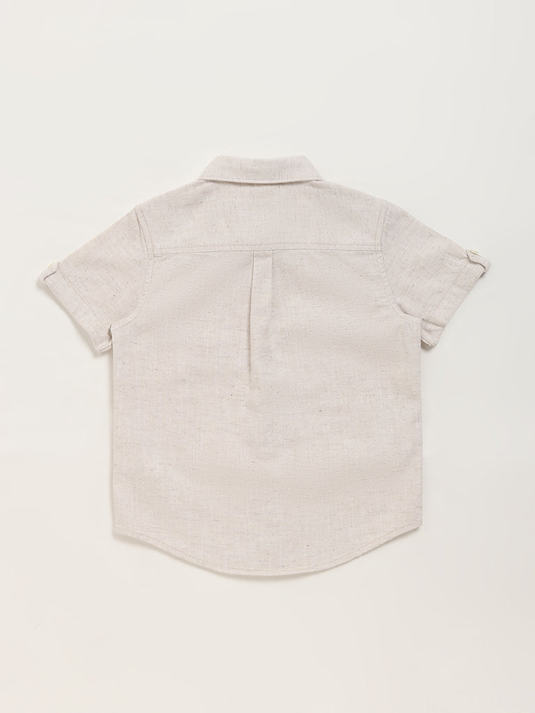 HOP Kids Plain Beige Shirt