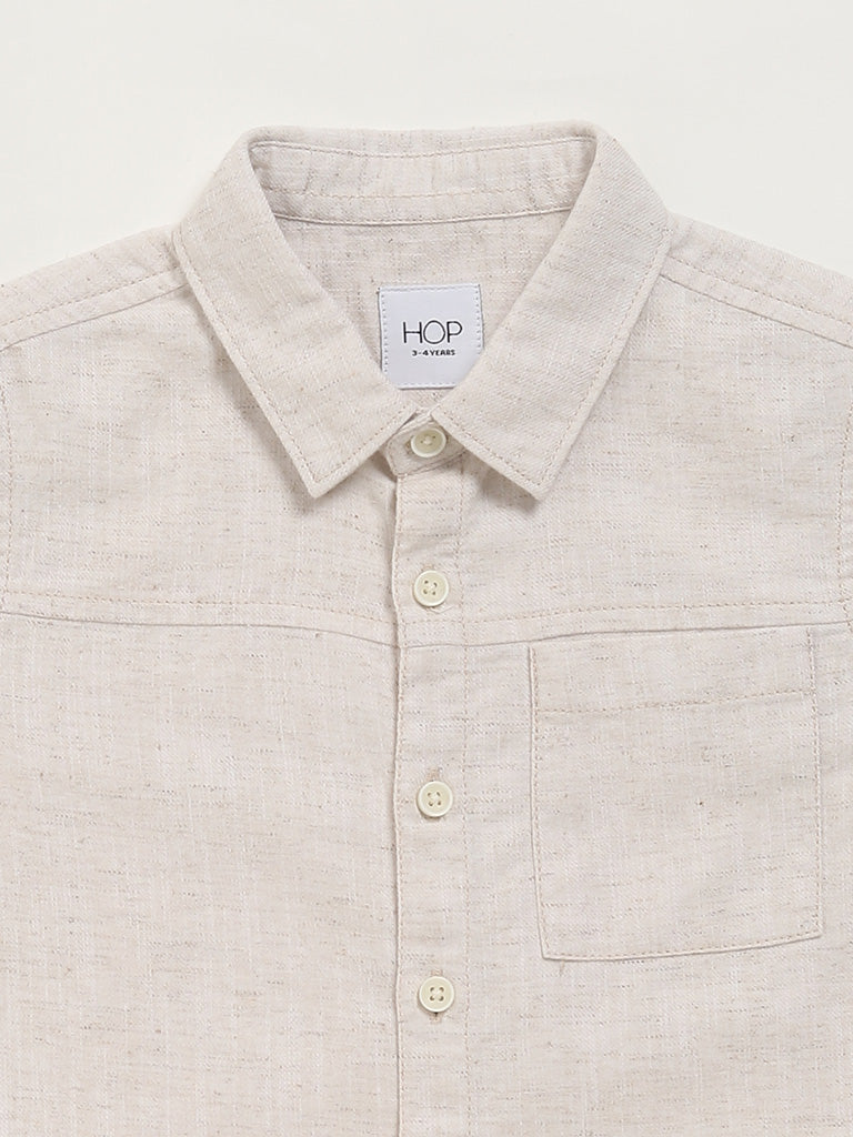 HOP Kids Plain Beige Shirt