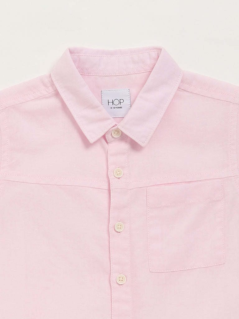 HOP Kids Plain Pink Shirt