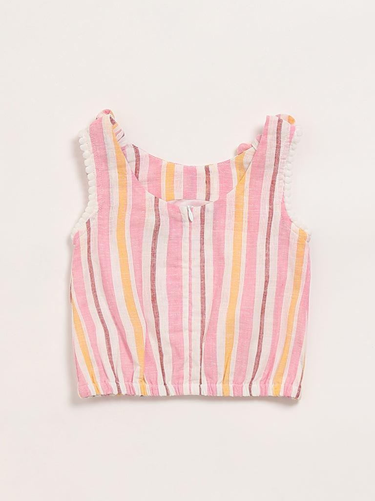 HOP Kids Pink Striped Top