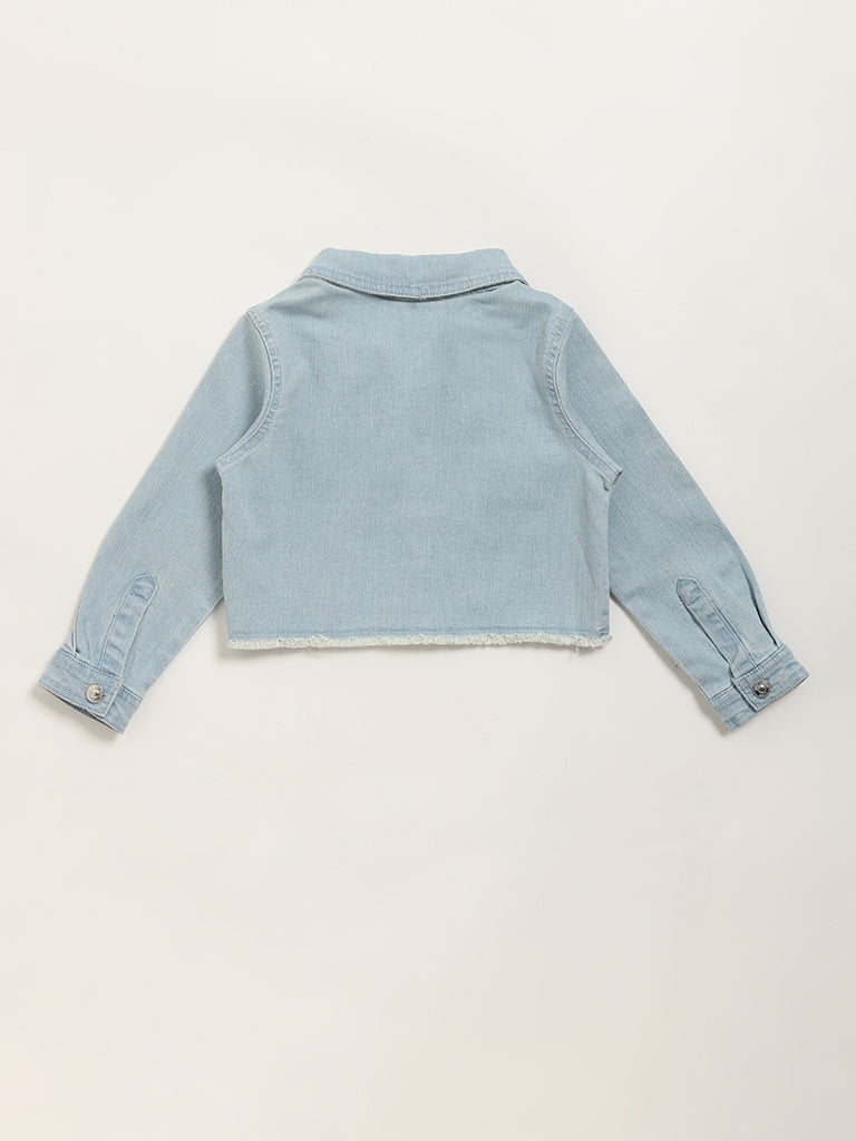 HOP Kids Blue Crop Denim Jacket