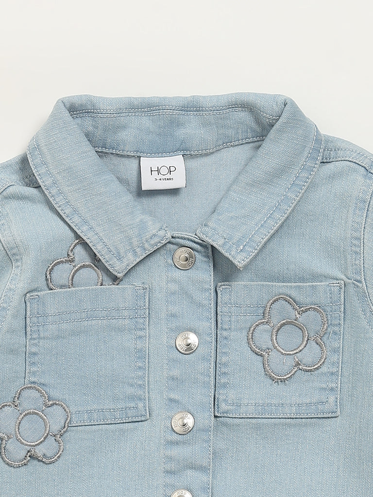 HOP Kids Blue Crop Denim Jacket