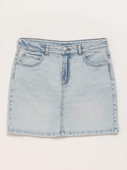 Y&F Kids Blue Denim Skirt