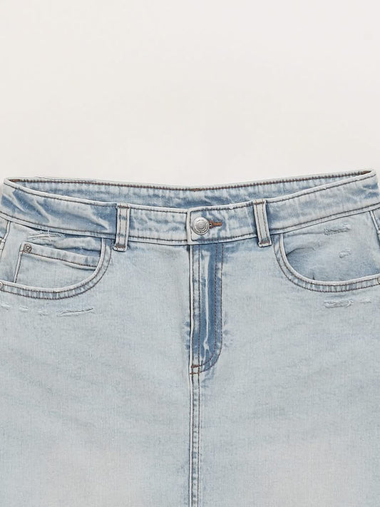 Y&F Kids Blue Denim Skirt