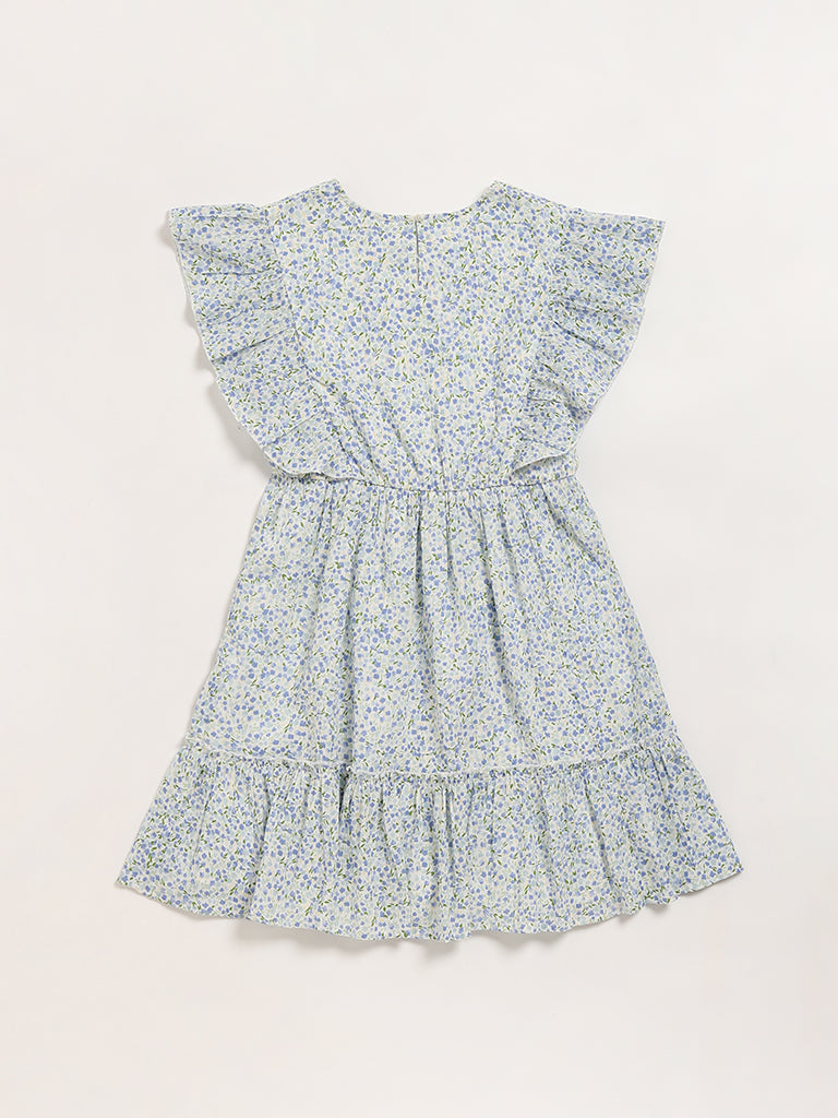 Y&F Kids Blue Tiered Dress