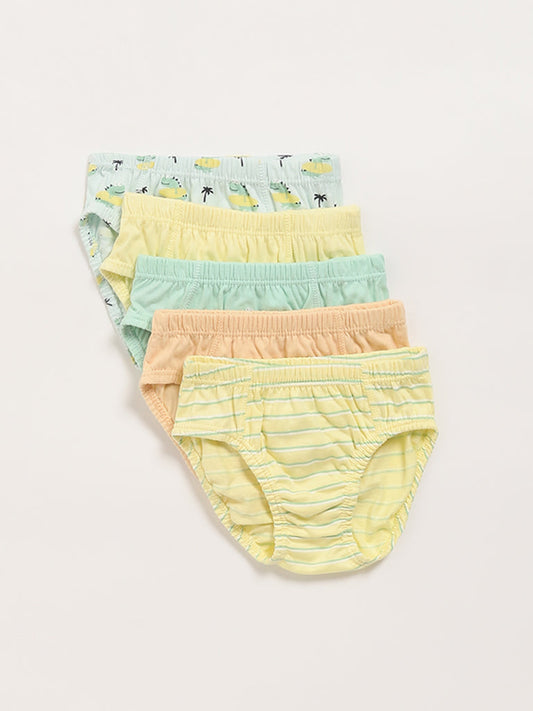 HOP Kids Multicolored Briefs - Pack of 5