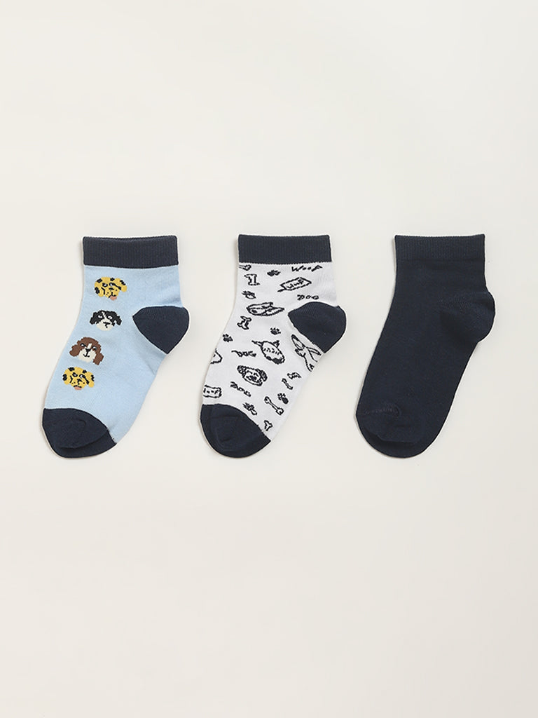 HOP Kids Multicolor Socks - Pack of 3