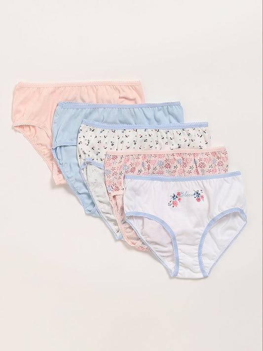 Y&F Kids Multicolor Printed Briefs - Pack of 5