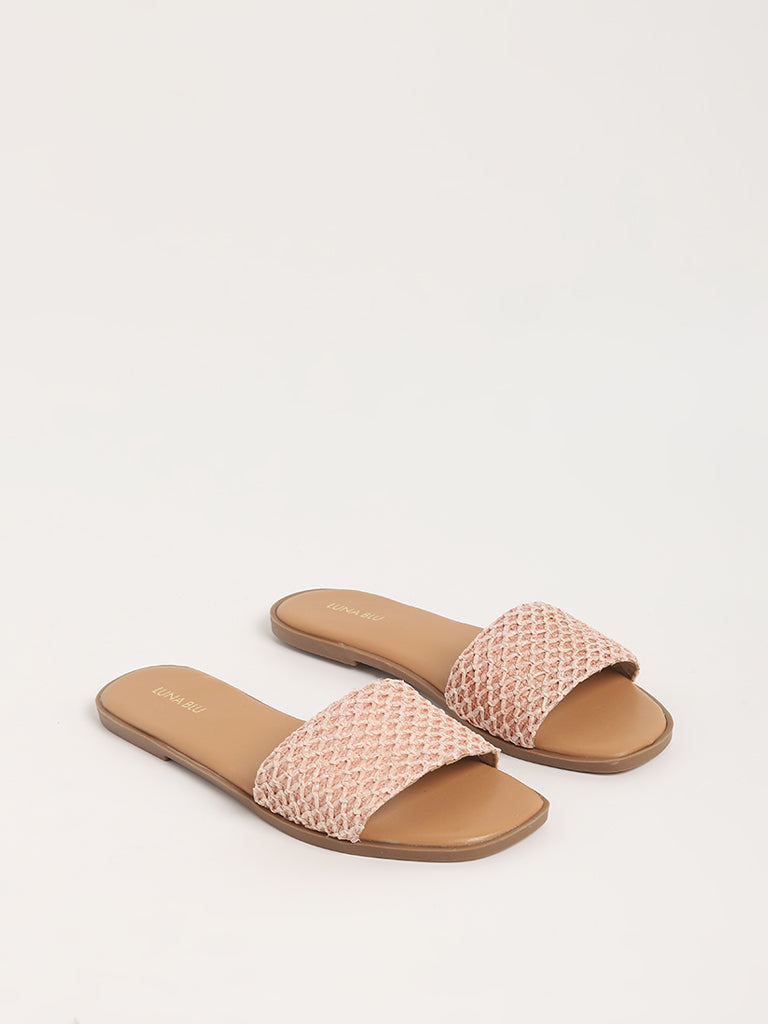 LUNA BLU Peach Textured Slide