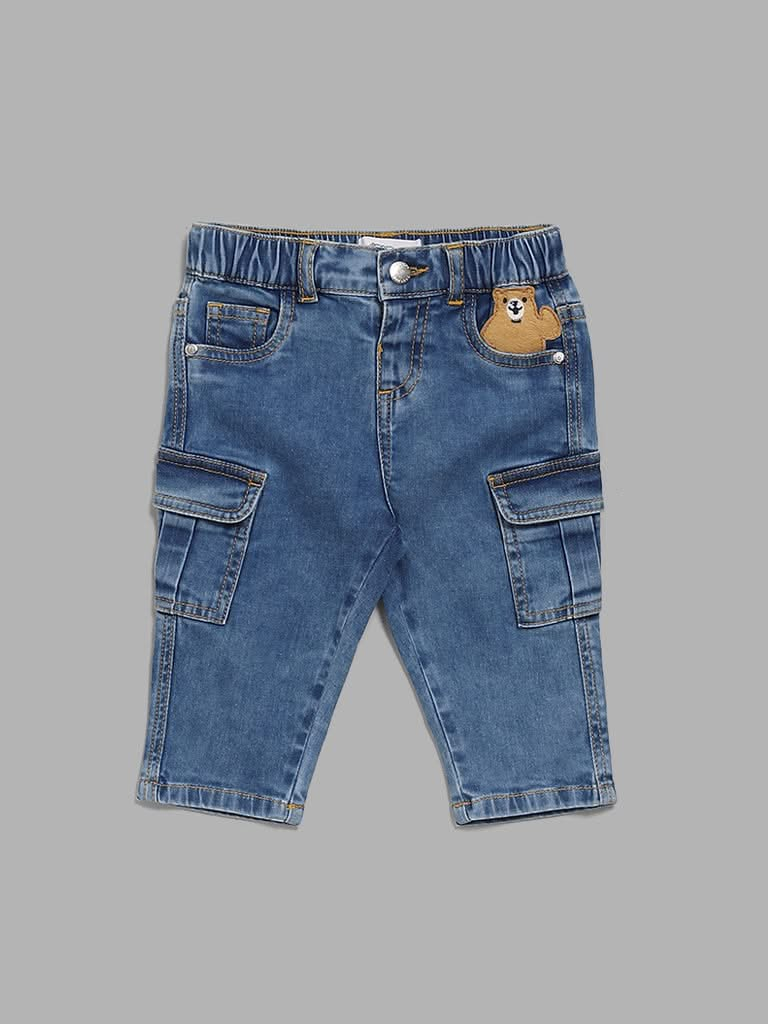 HOP Baby Blue Bear Jeans