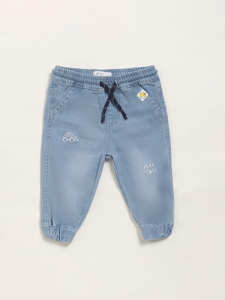 HOP Baby Blue Denim Joggers