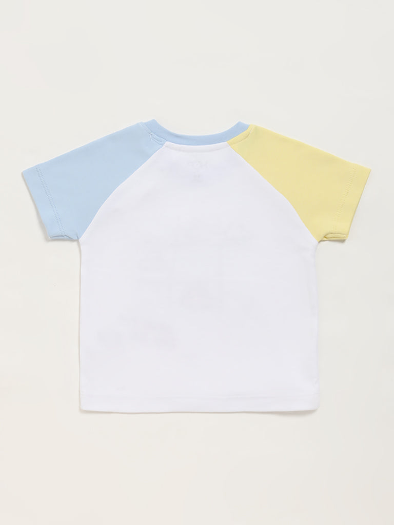 HOP Baby White Printed T-Shirt