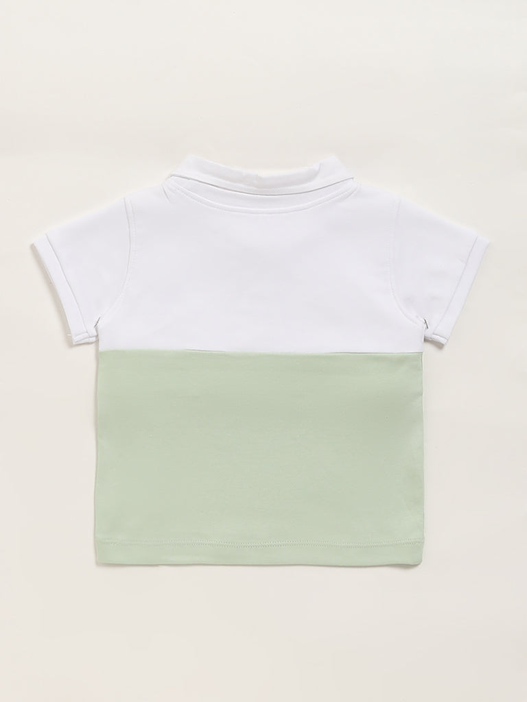 HOP Baby Green Collared T-Shirt