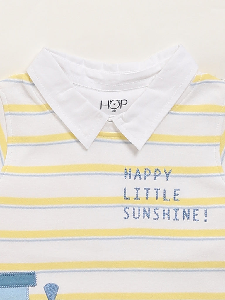 HOP Baby Yellow Collared T-Shirt