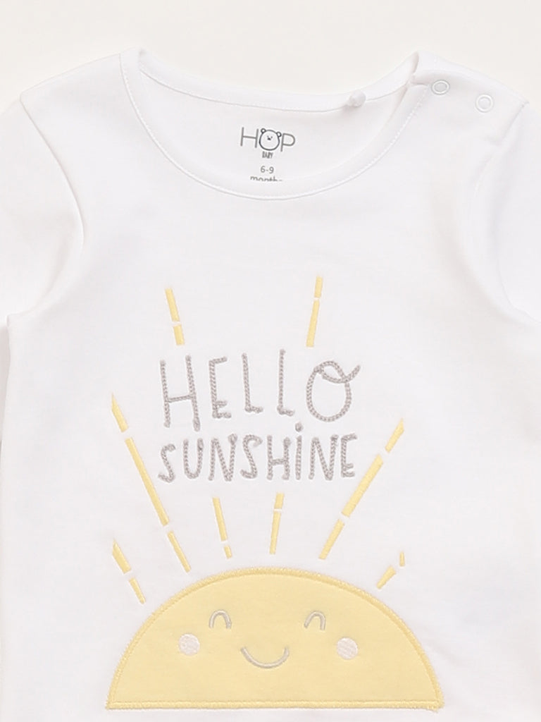 HOP Baby Yellow T-Shirt & Pants Set