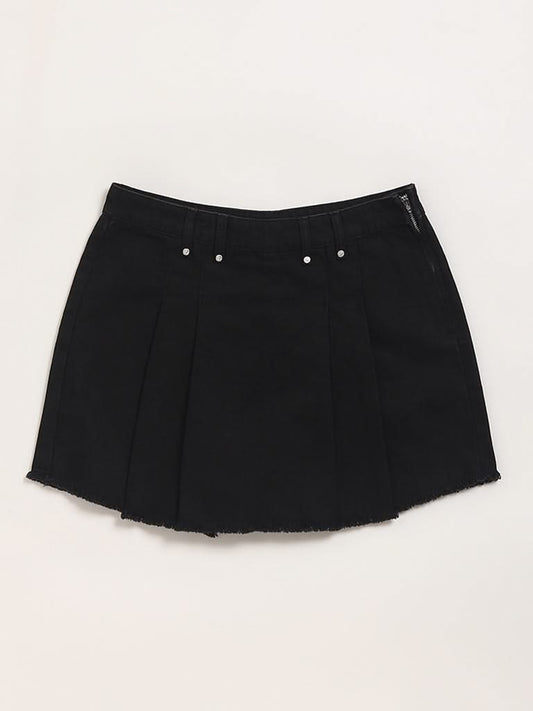 Y&F Kids Black Flare Skorts