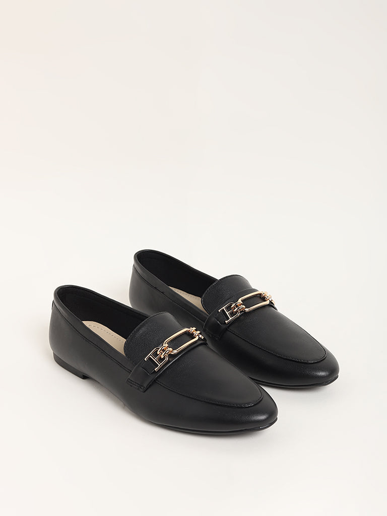 LUNA BLU Black Loafers