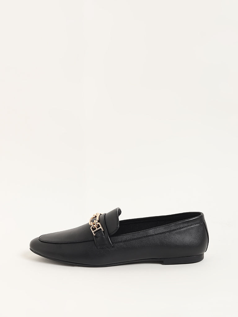 LUNA BLU Black Loafers