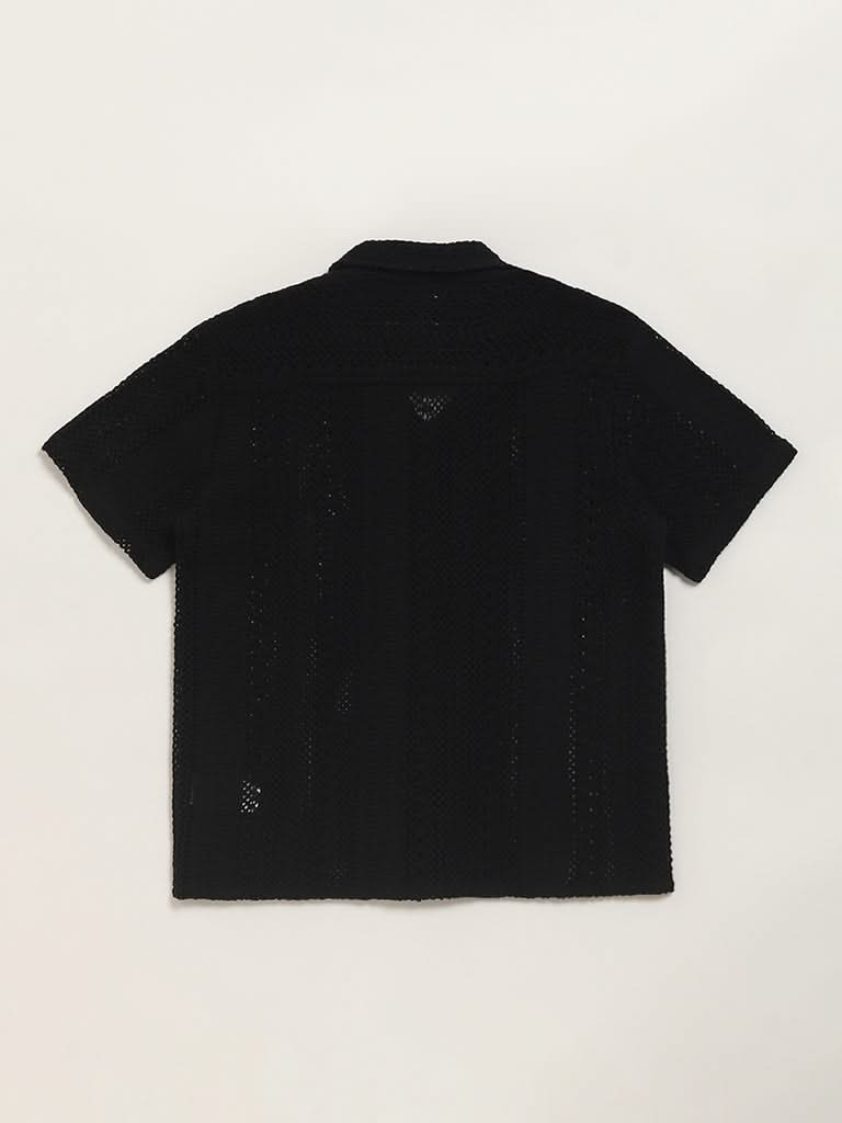 Y&F Kids Black Mesh Shirt