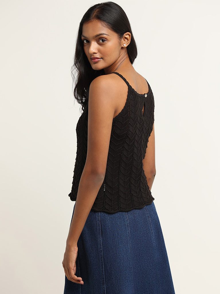 LOV Black Knitted Top