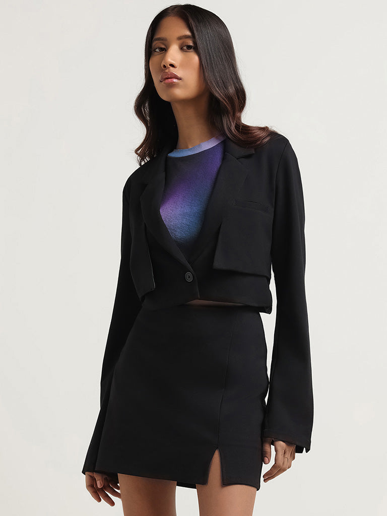 Nuon Black Lapel Jacket